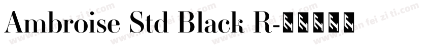 Ambroise Std Black R字体转换